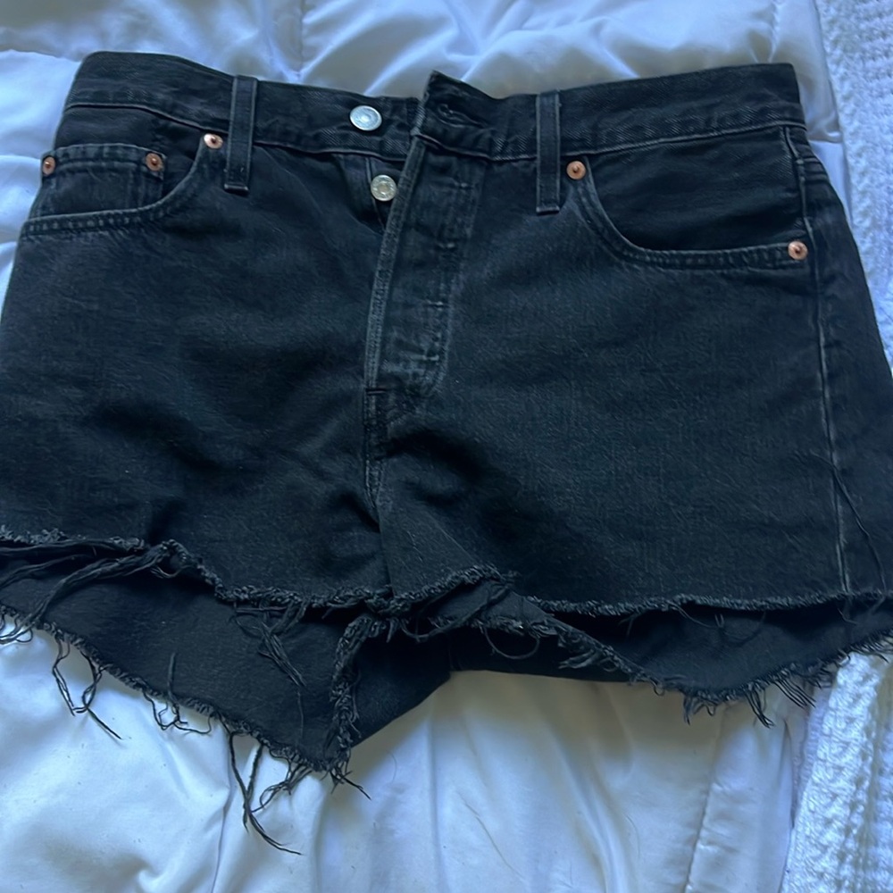 Levis Black Denim Shorts